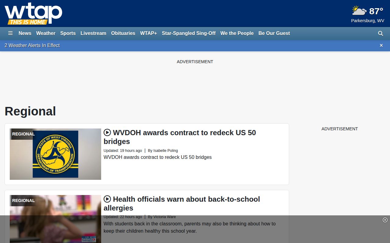 Ritchie County arrest news coverage source at WTAP Regional