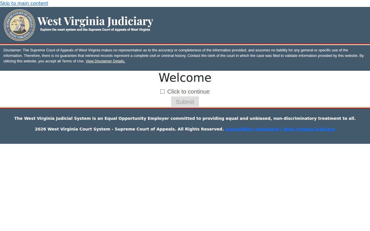 Ritchie County warrant verification through the West Virginia Magistrate Record Search